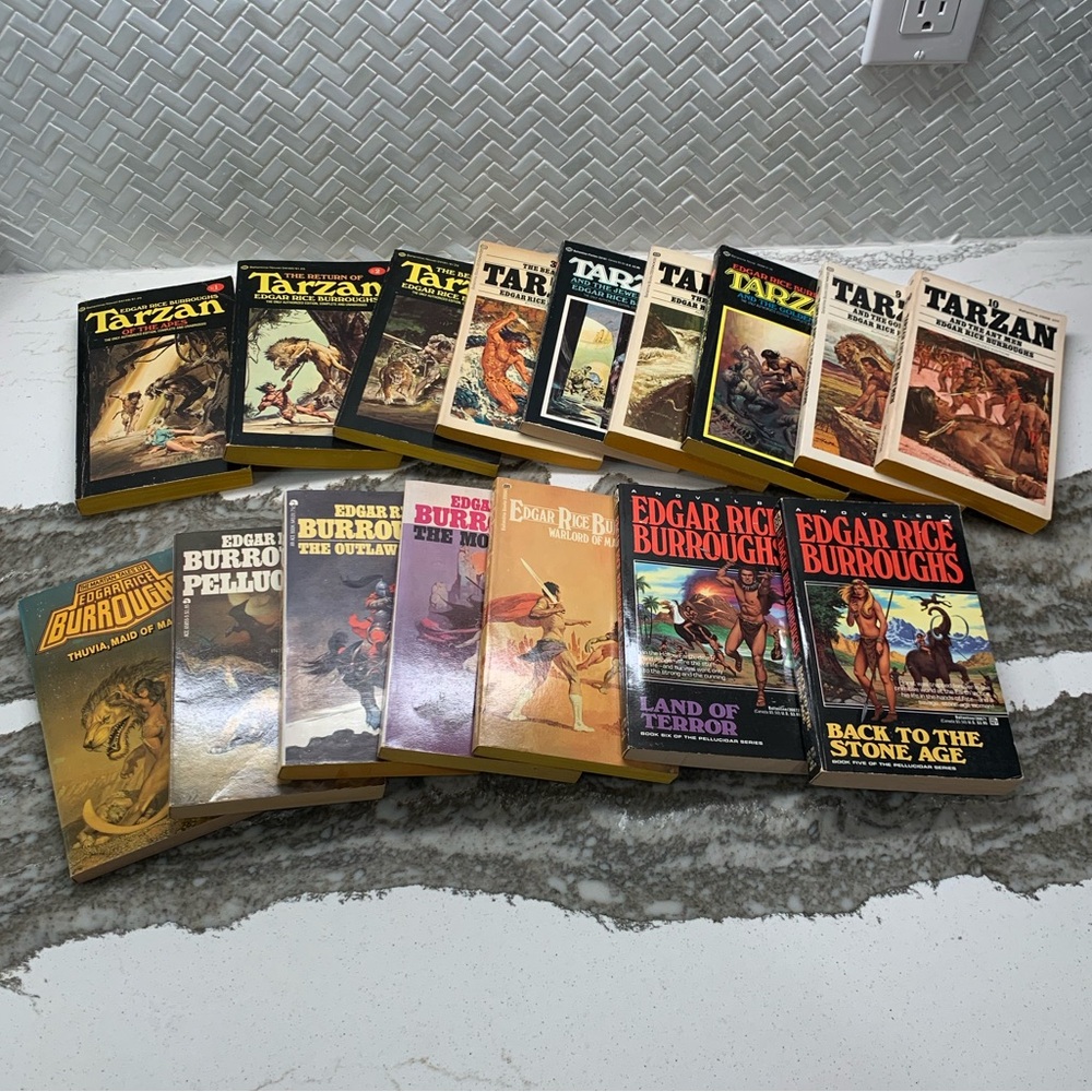 Edgar Rice Burroughs Sci-Fi Paperback Lot of 16 Tarzan , John Carter of Mars +